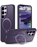 Estuche de carga inalámbrico Carbon Galaxy S26 Ultra con soporte para anillo en color púrpura en Xela Quetzaltenango.