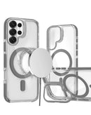 Encuentra la funda magnética transparente con soporte para cámara y atril para Samsung Galaxy S26 Ultra en Quetzaltenango.