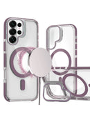 Protege tu Galaxy S26 Ultra con una funda magnética clara y delgada con soporte para cámara en Quetzaltenango.