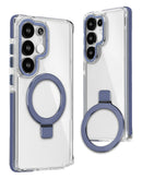 Funda azul de silicona con MagSafe para Samsung Galaxy S26 Ultra, protección anticaídas.