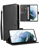 Funda de cuero negro SlowBack para iPhone 16e/17e con ranura para tarjeta, accesorio elegante y protector.
