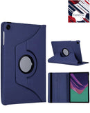 Funda giratoria 360° azul oscuro para Samsung Galaxy Tab A9 Plus 2023 con soporte integrado.