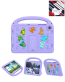 Funda shockproof morada con asa y charms para Samsung Galaxy Tab A9/A11 Plus, protección duradera.