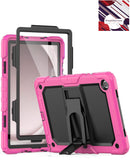 Funda robusta negra para Galaxy Tab A9 Plus, con soporte integrado, alta resistencia a golpes y caídas.
