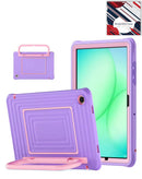 Funda SoftShield morada para Samsung Galaxy Tab A9 Plus/A11 Plus con soporte integrado.