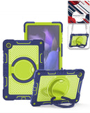 Estuche giratorio azul marino resistente para Galaxy Tab, con correa de hombro, multi-funcional SlowBack.