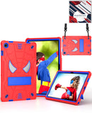 Funda SpiderGrip roja y azul para Galaxy Tab A9 Plus 2023, protección robusta para tablet de 11 pulgadas.