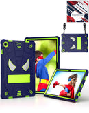 Funda Tablet SpiderGrip negra para Galaxy Tab A9 Plus 11" con soporte trasero y correa de hombro ajustable.