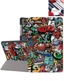 Funda estilo cuaderno vintage para Samsung Galaxy Tab A9 Plus (11"), diseño retro con tonos marrones.