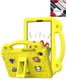 Funda amarilla EVA antigolpes con asa para Samsung Galaxy Tab A9 Plus 2023, protección duradera y segura.