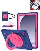 Funda resistente negra para Galaxy Tab A9 Plus 2023 con soporte y ranura para lápiz.