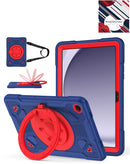 Funda antichoque SlowBack azul para Galaxy Tab A9 Plus (11") con soporte integrado y ranura para lápiz.