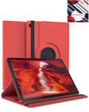 Funda de cuero con rotacion de 360 grados Galaxy Tab S6 lite (Rojo)