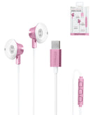Compra auriculares Type-C con ribete metal en color ROSE en Quetzaltenango, los mejores en calidad y diseño.