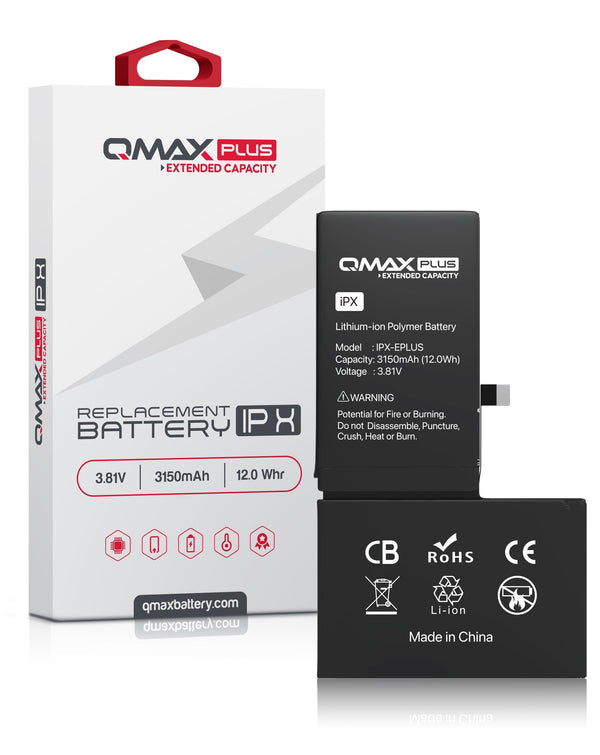 Bateria QMAX Plus iPhone X con una capacidad extendida de 3150 mAH en Quetzaltenango.