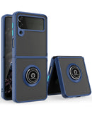 Protege tu Galaxy Z Flip 3 con este case duro en color NAVY BLUE con soporte I-ring, disponible en Xela Quetzaltenango.
