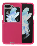 Funda heavy duty Samsung Galaxy Z Flip 6 (HOT PINK & WHITE)