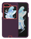 Funda heavy duty Samsung Galaxy Z Flip 6 (DARK PURPLE & HOT PINK)