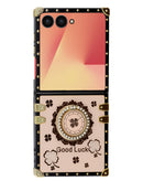 Carcasa de lujo brillante SlowBack ROSE GOLD para Samsung Galaxy Z Flip 7, protegiendo con estilo.