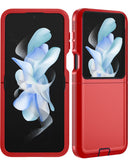 Protege tu Samsung Galaxy Z Flip 7 con la funda heavy duty en color rojo y negro en Quetzaltenango.