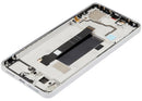 Pantalla AMOLED refurbished blanca para Xiaomi Poco X6 con marco, lista para reparación de display.