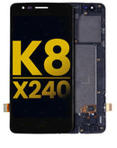 Pantalla LCD con marco para LG K8 (2017) / X240 (Version Internacional) (Reacondicionado) (Negro)