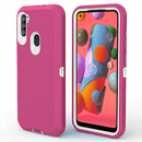 Funda heavy duty Samsung Galaxy A11 (HOT PINK & WHITE)