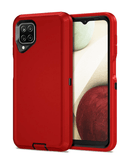 Case heavy duty Samsung Galaxy A12 (Rojo & Negro)