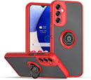 Funda roja para Samsung Galaxy A14 4G/5G, PC/TPU, con borde colorido y soporte de anillo SlowBack.
