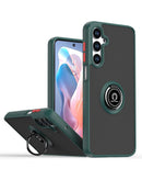 Funda HARD PC trasera / Soft TPU borde colorido con I-ring holder Galaxy A16 DARK GREEN