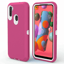 Funda heavy duty Galaxy A21 (HOT PINK & WHITE)