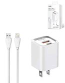 Cargador de pared LDNIO A2318M QC3.0+PD SB A+C con Cable USB C-Lightning MFI (20W) en Xela Quetzaltenango.
