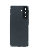 Tapa trasera negra para Samsung Galaxy A26 (A266) con lente de cámara y adhesivo, sin logo.