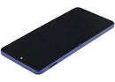 Pantalla OLED interna refurbished para Samsung Galaxy Z Flip 7 5G azul, pieza de repuesto con marco.