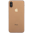 Tapa trasera dorada Grade B para iPhone XS (A1920, A2097) con puerto de carga y componentes preinstalados.
