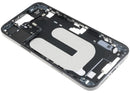 Chasis medio negro usado para iPhone 16 Plus (A2770) con pequeñas partes, ideal para reparación de estructura.