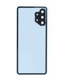 Tapa trasera azul Awesome Blue para Samsung Galaxy A32 5G (A326) sin logo, repuesto de calidad.