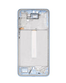 Carcasa de marco medio azul para Samsung Galaxy A33 5G, repuesto para reparación.