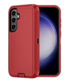 Protege tu Galaxy A35 5G con este resistente case heavy duty en color rojo y negro en Quetzaltenango.