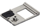 Repuesto flash light y power flex bracket con microphone mesh para iPhone 16E negro, listo para reparación.