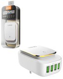 Cargador de pared LDNIO A4405 5V 4x USB A con cable USB A-L Non-MFI 22W en Quetzaltenango.