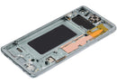 Pantalla OLED verde Prism con marco para Samsung Galaxy S10, repuesto de alta calidad para reparación de pantalla rota.