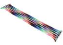 Correa Braided Solo Loop Pride Edition original Apple Watch 44-49mm, talla 7, tejido elástico multicolor.