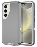 Protege tu A55 5G con estilo con esta funda heavy duty en color gris y blanco en Quetzaltenango.