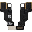 Cable flex JCID Face ID para iPhone 15, 2da generación, con puntos de soldadura visibles para reparación.