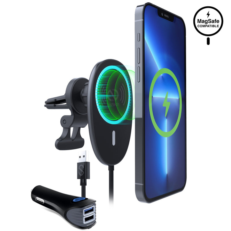 Naztech MagLock 15W Wireless Charging Vent Mount Black (copia)