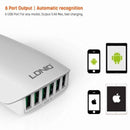 Cargador de pared LDNIO A6573C de 65W con 6 puertos USB en Xela Quetzaltenango.