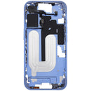 Repuesto de carcasa central iPhone 16 Ultramarine con botones de encendido y volumen, versión EU/Global.