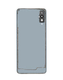 Tapa trasera negra para Samsung Galaxy A70 con lente de cámara, adhesivo y sin logo, para reparación.
