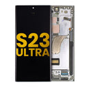 Pantalla OLED Samsung Galaxy S23 Ultra 5G Sky Blue y Lime con marco, para reparación de display.